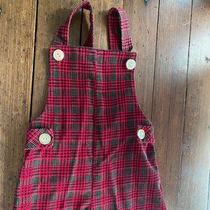 Vintage Holiday Plaid Cordoroy Jon Jon